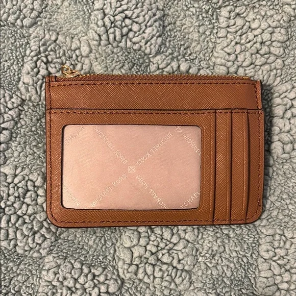 Michael Kors Brown Leather Card Holder - Picture 2 of 4